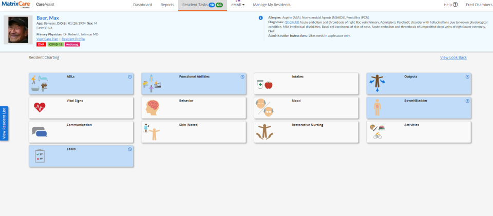 screenshot of MatrixCare Private Duty